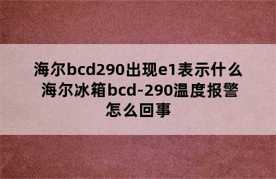 海尔bcd290出现e1表示什么 海尔冰箱bcd-290温度报警怎么回事